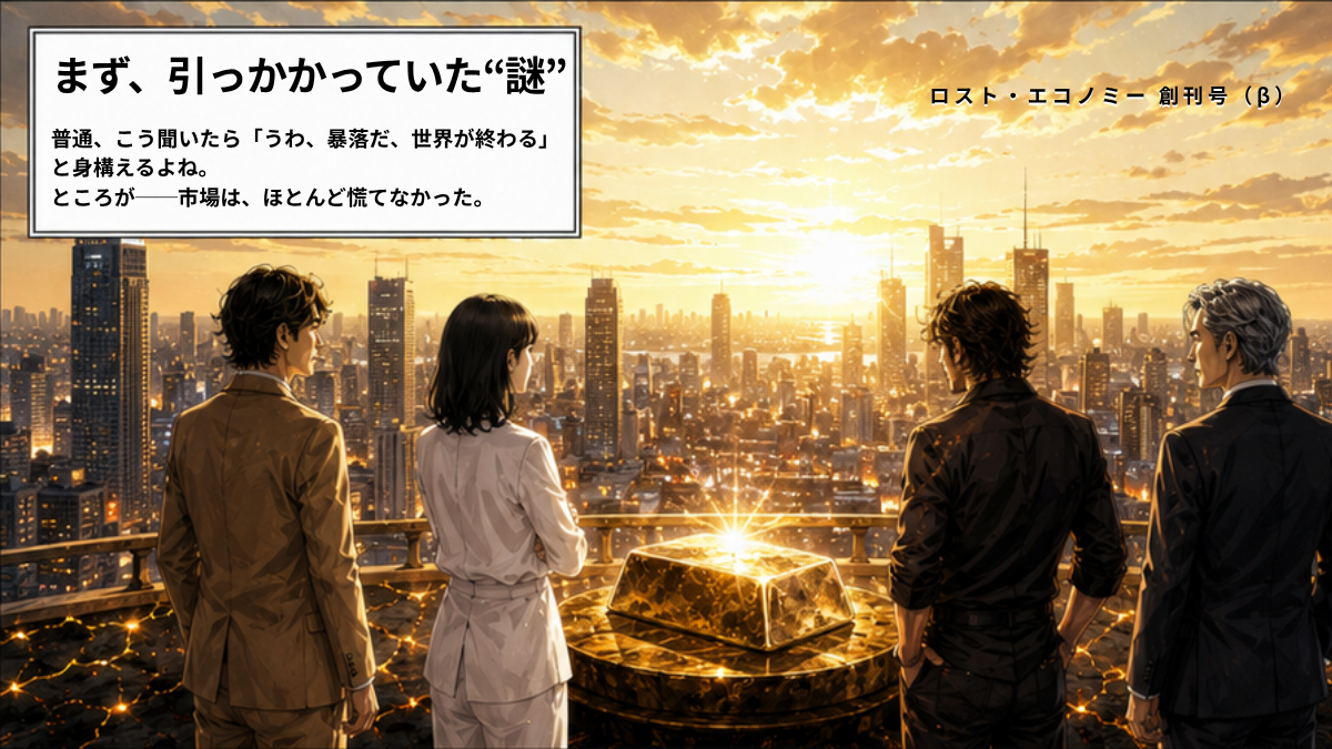 創刊号で、しおりがサラッと言ったの、覚えてる? 半導体(SOX)が、−5.29%。1日でだ