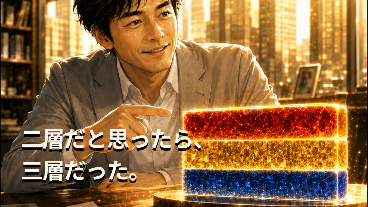 二層だと思ったら、三層だった。