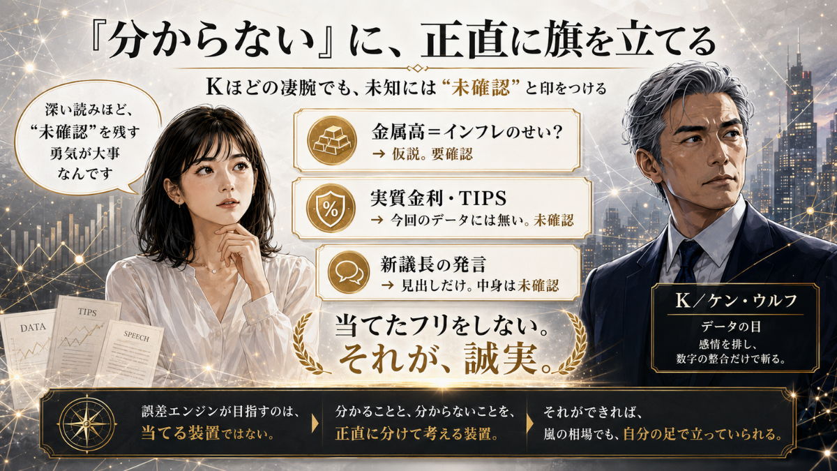 最後に、これだけは僕から伝えたい。今日の深い読みは、ほとんどKの分析がもとになっている。でもKは、自分の読みに正直な印をつけていた。